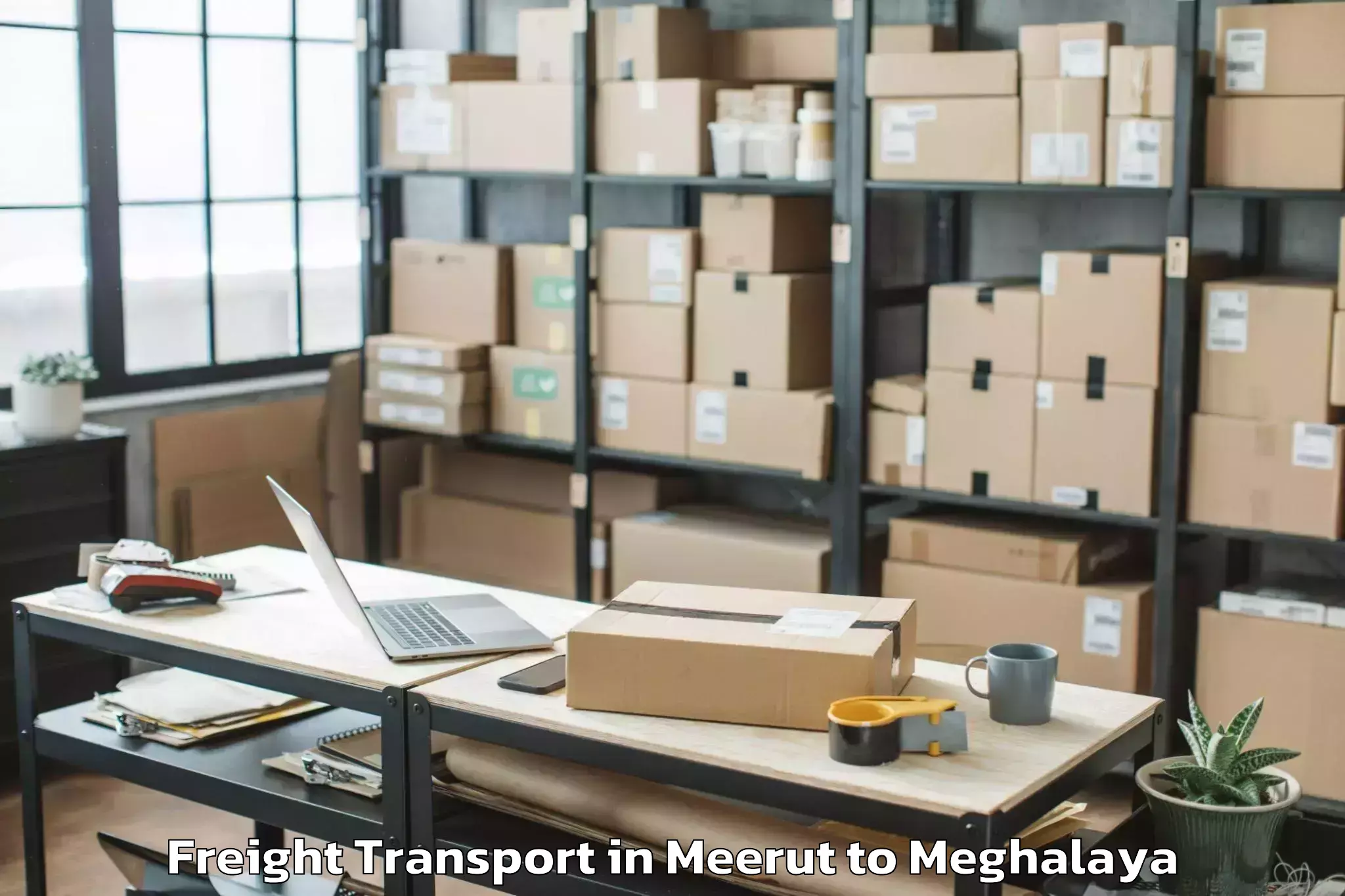 Expert Meerut to Thadlaskein Freight Transport